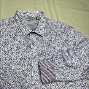 NWOT Nick Graham Everywhere Men's 2XL Stretch Modern Fit Purple Floral LS